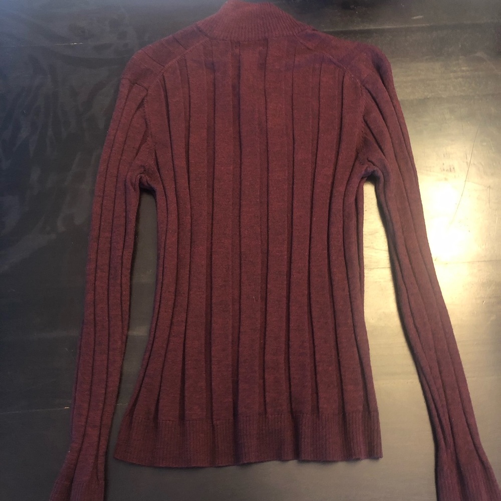 Alfani Burgundy Mock Turtleneck Sweater - Picture 4 of 6